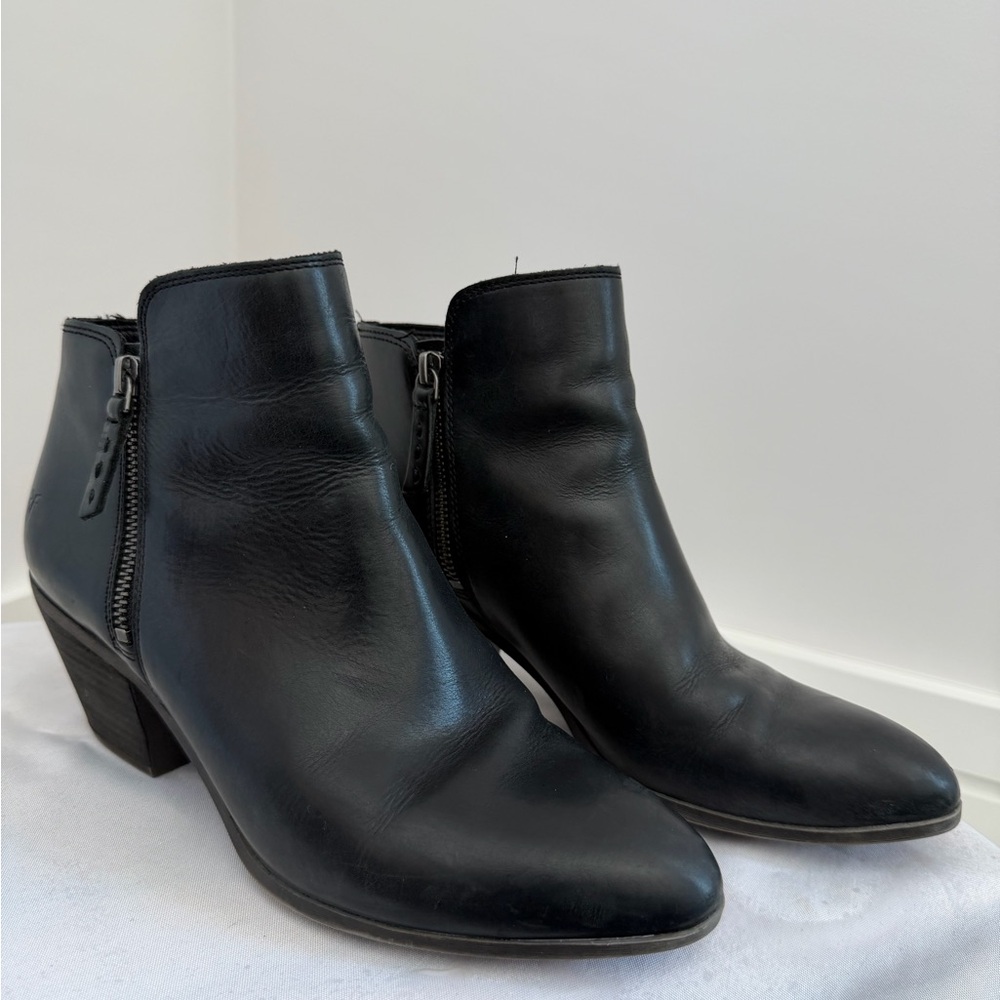 FRYE Judith double zip Black Leather Ankle Boots